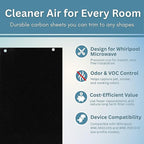 2-Pack Activated Carbon Charcoal Microwave Hood Filters - 10.25" x 7.125" Microwave Hood Filters - Compatible with Whirlpool WML55011HS & WML75011HZ Low‑Profile Models, Made in USA