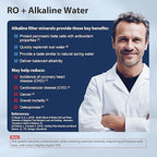 iSpring RCC7AK-BLK, NSF/ANSI 58 Certified, Alkaline 6-Stage Reverse Osmosis System with Stylish Black RO Faucet, pH+ Remineralization RO Water Filter System Under Sink