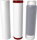 AquaticLife 10-Inch Sediment Water Filter Replacement Cartridges Kit (Carbon Plus Chloramine)