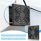 PATIKIL 135mm Fan Filter Grill, 6 Pcs Plastic Ventilation Dustproof Grill Cover Cooling Ventilator with Screws for Industry Workshop Computer Case Refrigerators Air Conditioning, Black