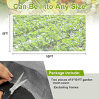 Garden Netting, 2 Pack 5x10Ft Ultra Fine Mesh Netting Pest Barrier Protection Bird Mosquito Net Plants Cover for Vegetables Fruits Flowers Crops Greenhouse Row Cover Raised Bed Patio Mesh Netting