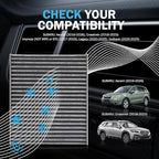 2PCS Cabin Air Filter Accessories for Subaru Ascent, Crosstrek, Impreza, Legacy, Outback, Toyota C-HR, Corolla, Prius, RAV4, Venza Activated Carbon Cabin Filter Automotive Replacement for 72880-FL00A