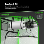 VIVOSUN 8 Inch Prefilter for 8" Carbon Filter, White, 17.72" Long