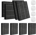 8-Pack Humidifier Premium Replacement Filters for LEVOIT Superior 6000S Smart Evaporative Humidifier + 4-Pack Top Fill Humidifier Filters Replacement, Gray