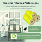 Fiberglass Paint Booth Filter Roll, for Spray Booth 22-Gram Yellow 200ft (48" x 200ft)