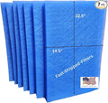 Fast-Shipped-Filters 7 Pack 16x25 Replacement Filter Pads Compatible with MicroPower Guard One Hour Air Cleaner Refill Blue (7, Blue, 16x25)