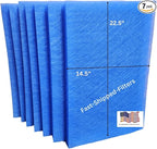 Fast-Shipped-Filters 7 Pack 16x25 Replacement Filter Pads Compatible with MicroPower Guard One Hour Air Cleaner Refill Blue (7, Blue, 16x25)