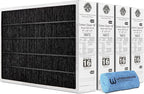 Lennox X6672 16x25x5 Furnace Filter, Lennox Healthy Climate Carbon Clean Merv 16 Home HVAC Air filter, 4 Pack with Cleaning Cloth