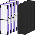 4 Pack FLT4850PT HEPA Filter B Pet Replacement Compatible with G-Guardian AC4825 AC4825E AC4825W AC4300 AC4800 AC4850 AC4900 Air Purifier, 4 True HEPA Filters & 8 Carbon Pre-Filters, Purple