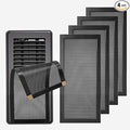 4-Pack 7"x13" Powerful Magnetic Vent Covers - Super Strong Neodymium Magnets, No Slip & No Drill Needed - Secure Fit for Floor/Wall/Ceiling Registers - Durable Air Vent Screen (Black, 7x13)