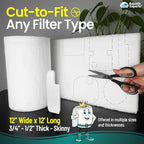 Aquatic Experts Aquarium Filter Floss for Fish Tank Filters - FilterFirst Aquarium Filter Pad - Media Roll for Crystal Clear Water, 12" x 12' x ½ to ¾ Thick