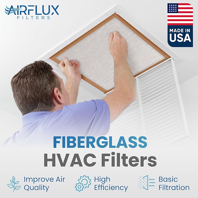 Fiberglass Air Filter -14x20x2Air Filter 12 Pack - Non Pleated 14"x20"x2", AC Filters for Home, Fiberglass, HVAC filters, Heater, Furnace Catcher for Dust - 1 YEAR SUPPLY
