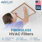 Fiberglass Air Filter -10x24x1Air Filter 12 Pack - Non Pleated 10"x24"x1", AC Filters for Home, Fiberglass, HVAC filters, Heater, Furnace Catcher for Dust - 1 YEAR SUPPLY
