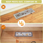 4 Pack 40cm x 30cm Magnetic Floor Vent Cover - Customizable Size PVC Mesh Register for Wall Ceiling Floor Catch Debris Hair Insect (White)