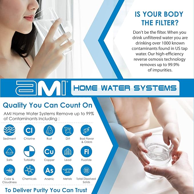 APPLIED MEMBRANES INC. 50 GPD Reverse Osmosis Membrane | RO Membrane Water Filter Replacement for Reverse Osmosis Water Filtration System | 1.8" x 12" Universal Compatibility, Pack of 5