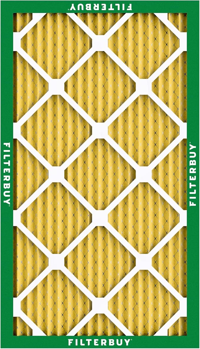 Filterbuy 12x25x1 Air Filter MERV 11 Superior Pet & Allergy Defense (2-Pack), Electrostatic Pleated HVAC AC Furnace Filters Replacement, Made in USA (Actual Size: 11.75 x 24.75 x 0.75)