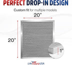 20x20x1 Electrostatic Air Filter, MERV 8, Washable, Reusable Furnace AC/HVAC Filter, Energy Saving, Easy to Clean, Long-Lasting by LifeSupplyUSA
