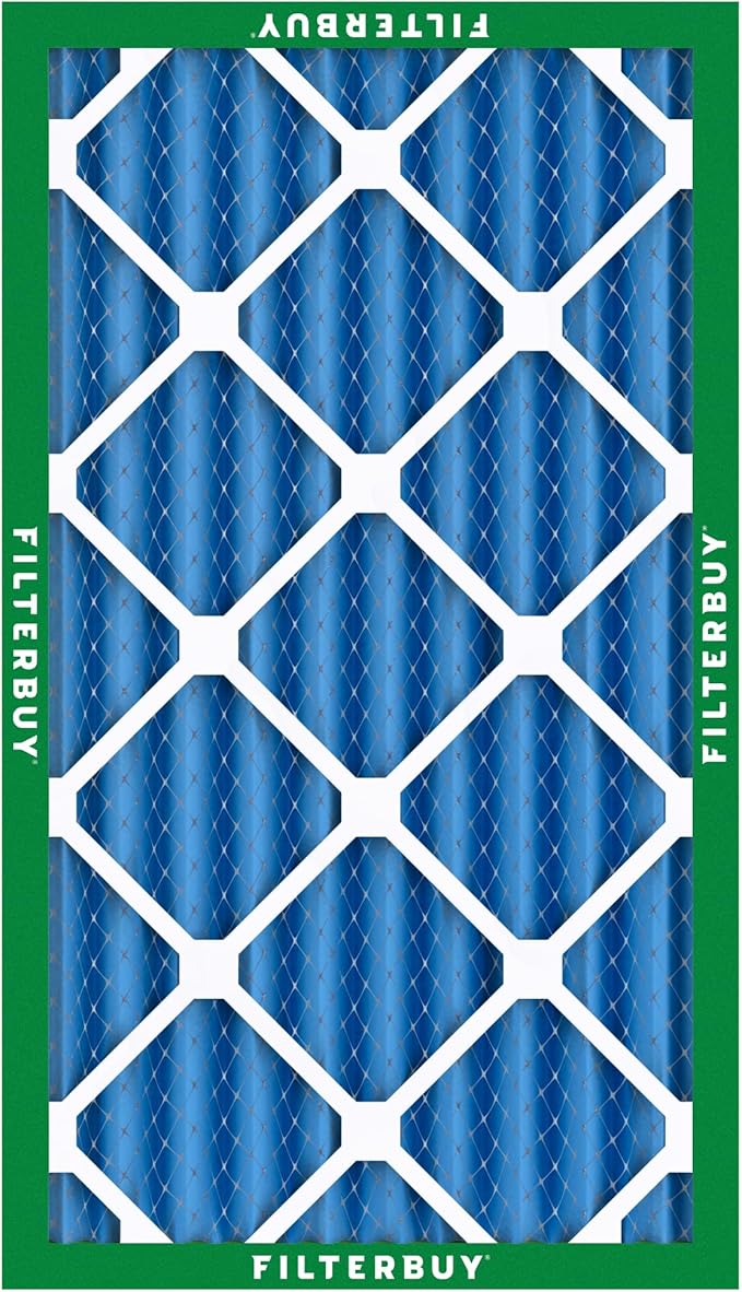 Filterbuy 12x20x4 Air Filter MERV 13 Optimal Smoke & Allergy Defense (3-Pack), Electrostatic Pleated HVAC AC Furnace Filters Replacement, Made in USA (Actual Size: 11.50 x 19.50 x 3.63)
