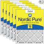 Nordic Pure 18x20x1 (Actual Size: 17 1/2 x 19 1/2 x 3/4) Pleated MERV 10 Air Filters 6 Pack