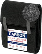 Cut to Fit Activated Carbon Filter Sheet 16x48" - Universal Air Purifier Charcoal Filter Roll for HVAC, AC, Window, Range Hood by LifeSupplyUSA