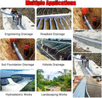 Commercial French Drain Pipe for Water Drainage, Construction Site/Sports Field Perforated Pipes & Weeping Tile, Dia 2in 3.9in 5.9in Wide Underground Drainage Systems(Dia 5cm/2in,Long 24m/78.7ft)