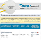 LotFancy N95 Mask for Adults, NIOSH Particulate Respirator, N95 Face Mask for Construction, Cleaning, Sanding, Dust Pollution