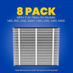 AprilAire 410 Replacement Filter for AprilAire Whole House Air Purifiers - MERV 11, Clean Air & Dust, 16x25x4 Air Filter (Pack of 8)