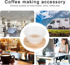 AUNMAS Glass Coffee Dripper Pour Over, Reusable Paperless Filter Funnel with Wood Base, Single Cup Coffee Maker Brewer Accessories (Transparent)