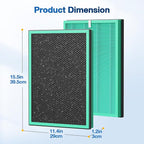 MSA3/MSA3S Pet Odor Replacement Filter Compatible with Membrane Solutions MSA3 and MSA3S Device, 4-Stage HEPA, 2 Pack