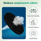 Fiber Cotton Activated Charcoal Compost Filters -7 Pack 4.5 Inch Square Odor Control Replacement for Kitchen Compost Bins, Countertop Compost Bin and Compost Bucket