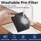 Air Purifiers for Home Large Room up to 2200sq.ft with Washable Filters, EVALIT Air Purifier for Home Pets with Fragrance, PM 2.5 Display Air Quality Sensor for Smoke Dust Odors, Black, 1Pack+3Modes