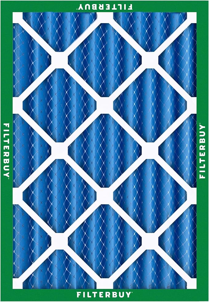 Filterbuy 18x24x4 Air Filter MERV 13 Optimal Smoke & Allergy Defense (2-Pack), Electrostatic Pleated HVAC AC Furnace Filters Replacement, Made in USA (Actual Size: 17.50 x 23.38 x 3.63)