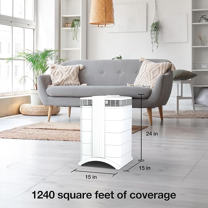 IQAir HealthPro Compact XE Air Purifier - 2-Pack - Compact HyperHEPA Filtration for Rooms up to 2480 sq ft - Allergens, Smoke, Dust, Mold, Pet Dander, Swiss Made, WiFi Enabled