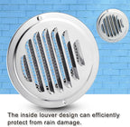 Zonon 12 Pcs Stainless Steel Soffit Vents 4 Inch Round Dryer Vent Cover with Mesh Screen for Home Outdoor Bathroom Wall Ceiling Outside Exterior Exhaust (Silver)