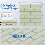 20 Pack Acoustic Panels with Self Adhesive, 12" X 12" X 0.4" High Density Sound Proof Foam Panels for Walls, Soundproof Wall Panels, Brick Sound Absorbing Panels for Home Studio Office Decor - Sage