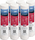 10 Micron 10 Inch x 2.5 Inch | 6-Pack String-Wound Polypropylene Whole House Sediment Replacement Cartridge | Compatible with Pentek CW-F, Hydronix SWC-25-1010 | Made in the USA, US Water Filters