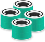 Core 300 Toxin Absorber Replacement Filter for LEVOIT Core 300 Core 300-P Core 300S Vortex Air Air Purifier, 3-in-1 H13 Grade True HEPA High-Efficiency Activated Carbon, Core 300-RF-TX, 4 Pack, Green