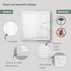 Vent Systems 10" x 10" Inch (Opening Dimensions) - Pack of 2 - Plastic White Soffit Vent Cover - Flat Square Air Vent Grille - Air Vent Deflector - HVAC 12" x 12" Inch (Overall Dimensions)