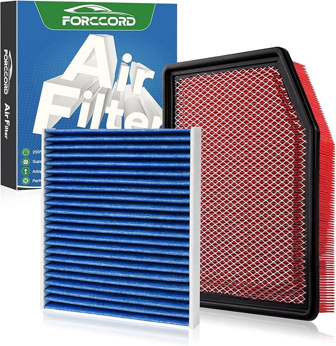 Cabin & Engine Air Filter Fit for Chevrolet Silverado 1500 2019-2026, Chevy Silverado 2019-2026 Carbon Cabin Filter Replacement CF11966 84121217 Car Accessories
