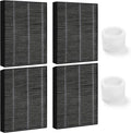 4-Pack Humidifier Premium Replacement Filters for LEVOIT Superior 6000S Smart Evaporative Humidifier + 2-Pack Top Fill Humidifier Filters Replacement, Gray