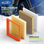 Engine & Cabin Air Filter for 2016 2017 2018 2019 2020 2021 2022 2023 Toyota Tacoma V6 Air filter for Car Replacement CF10374 CA11895 Automotive Accessories-2 Pack