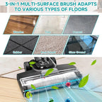 FFsign 3831 Roller Brush & Filter Replacement Compatible with Bissell Crosswave Hard Floor Expert 3831, HF2 3845N Vacuum, Floor Scrubber Wet Dry Vacuum Accessory Kit 2 Brush Rolls, 2 Filter Parts