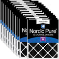 Nordic Pure 12x12x1 (Actual Size: 11 3/4 x 11 3/4 x 3/4) Pure Carbon Pleated Odor Reduction Furnace Air Filters 24 Pack
