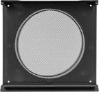 Vent Systems 10" Inch Supply Vent Cover with Rubber Gasket - Graphite Black Galvanized Steel - Robust and Weatherproof Outdoor Air Intake Box - Duct or Surface Mounting - Rain, Snow Protection