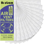 Air Vent Filter 4 x 10 Inch, Thin Air Vent Floor Heater Pre-Filter Sheet Work for Home Air Purifier, Floor Register, Ceiling 4" x 10" 14-Pack (White) Hoctsom