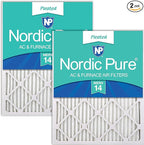 Nordic Pure 20x30x1 (Actual Size: 19 5/8 x 29 5/8 x 3/4) Pleated MERV 14 Air Filters 2 Pack