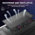 MoKo 400x300mm DIY PC Case Dust Mesh Filter, [4 Pack] PVC Dustproof Magnetic Dust Filter Cover, PC Mesh Grill with Magnetic Frame Strip Computer Cooler Fan Dust Filter for Computer PC Case, Black