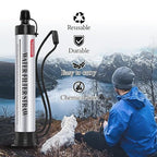 6 Pack Timain 4-Stage Filtration,High Flow Rate Water Filter Straw,Water Purifier Survival for Emergency Kits,Travel,Camping, Hiking,Fishing,Hunting (6)