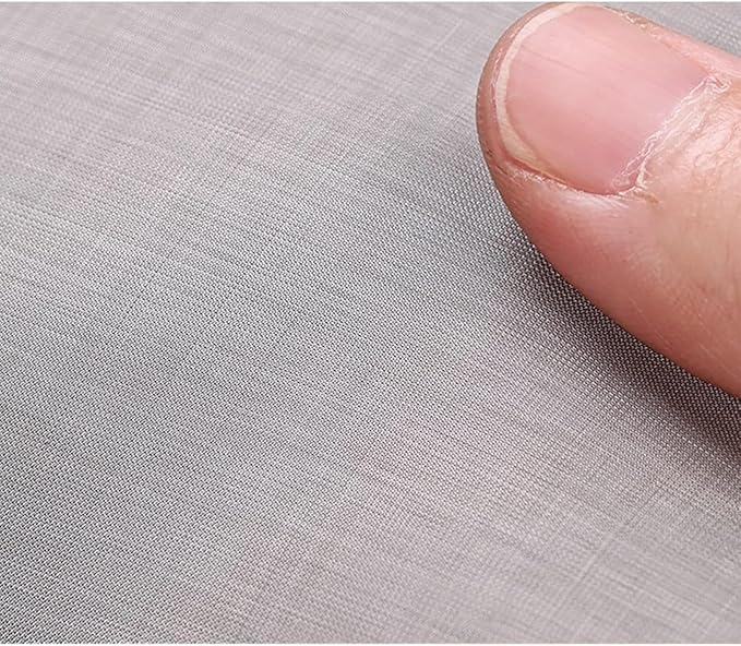 304 Stainless Steel Woven Mesh Screen, 250 Mesh Micro Aperture Cloth, Fine Metal Filter Sheet for Lab Kitchen and Workshop Use