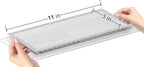 4 PCS White Magnetic Vent Covers -5"x11" Magnetic Air Vent Screen - for Floor/Wall/Ceiling Registers - Easy Install, Secure Fit - Durable(Fits Registers 5"to 6" Width x 11" to12.5"Length)